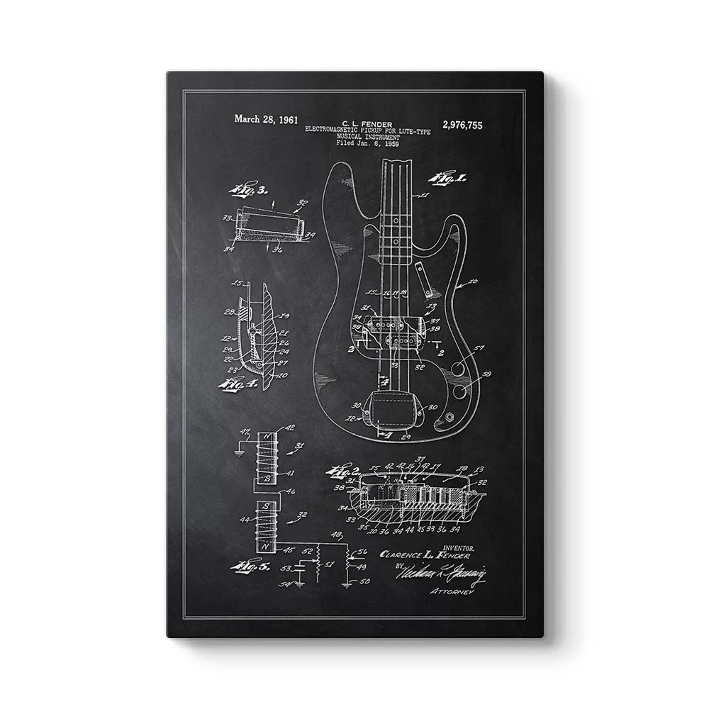 Fender Gitar Patenti Tablosu - Model 2